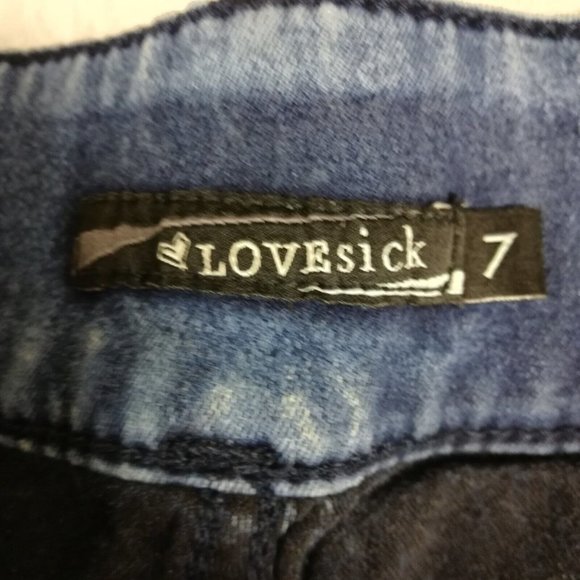 Lovesick Womens Jeans Super Skinny Blue Denim Acid Wash Mid Rise Juniors 7 - Picture 13 of 15